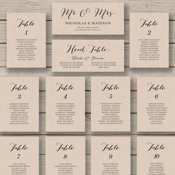 Cool Wedding Seating Chart Template Printable Editable Rustic Charts