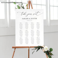 Wizard Classic Wedding Seating Chart Template Elegant Plan Editable