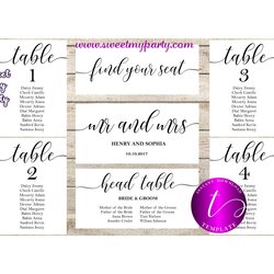 Excellent Rustic Seating Chart Template Printable Wedding Find Your