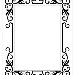 Capital Free Printable Picture Frame Templates Coloring Pages