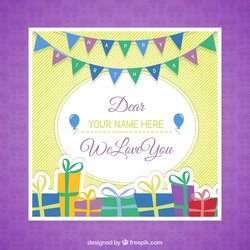 Happy Birthday Card Template Gratis Vector