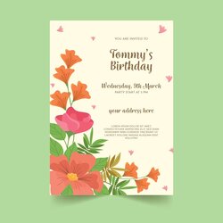 Super Free Vector Floral Birthday Card Template Design