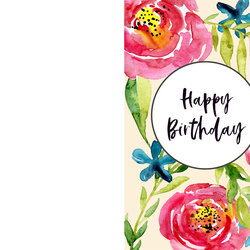 Magnificent Free Printable Birthday Cards Paper Trail Design Happy Adults Card Personalized Fold Half