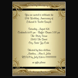 Eminent Printable Wedding Anniversary Invitations Elegant