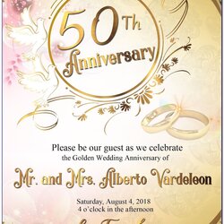 Cool Free Anniversary Invitation Templates Wedding Cards Samples