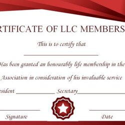 Great Membership Certificate Template Templates To Fill Your Member