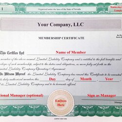 Sterling Membership Certificate Template Word Within