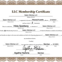 Perfect Membership Certificate Free Completed