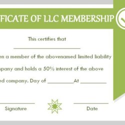 Brilliant Membership Certificate Template Templates To Fill Pertaining