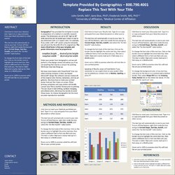 Perfect Poster Presentation Template Free Templates Research Posters Scientific Abstract Science Medical