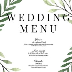 Very Good Wedding Menu Templates And Cards Edit Template Online Free