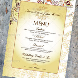 Splendid Free Wedding Menu Templates In Ms Word Template Card Border Editable Printable Rustic