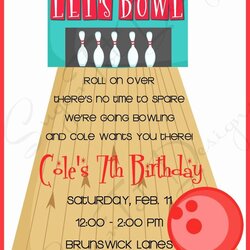 Magnificent Bowling Party Invitation Templates Free Awesome Best Images About Birthday Invitations Template