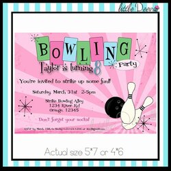 Terrific Bowling Party Invitation Templates Free Lovely Best Gratis Invites Invite Wording