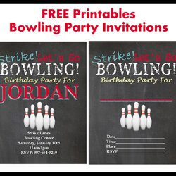 Great Free Bowling Party Printable Invitations Mom