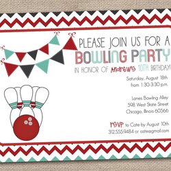 Unavailable Listing On Bowling Party Birthday Printable Invitation