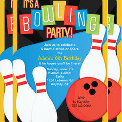 Superb Free Bowling Invitation Templates In Amazing