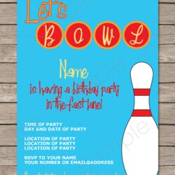 Wizard Bowling Party Invitations Template Birthday Blue Invitation Templates Printable Editable Red Cart
