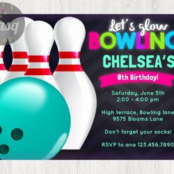 Spiffing Free Printable Bowling Party Invitations Business Template Example Invites Wording