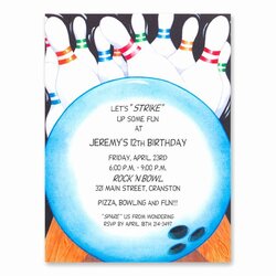 Splendid Bowling Invitation Template Luxury Free Printable Party Invitations Invite