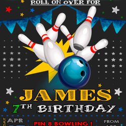 Outstanding Bowling Birthday Invitation Awesome Invite Invitations Party Printable Boys Amazing Designs Boy