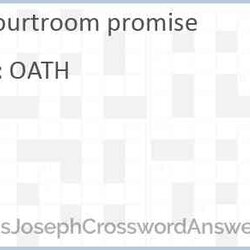 Courtroom Promise Crossword Clue