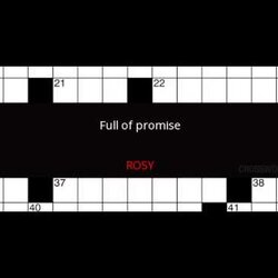 Spiffing Full Of Promise Crossword Clue Solution