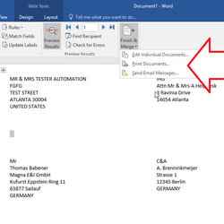 Admirable Creating Address Labels In Microsoft Word And Print Merge Documents Finish Option Button Choose