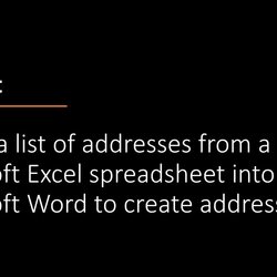 Brilliant Create Address Labels In Word Using List Of Addresses Spreadsheet