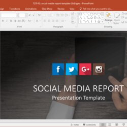 Social Media Template Templates Report Point Power Planner Attractive Slide Resolution Designs High