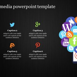 Fine Social Media Template With Phone Presentation Biggest