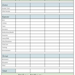 Great Budget Spreadsheet Free Printable Templates Simple