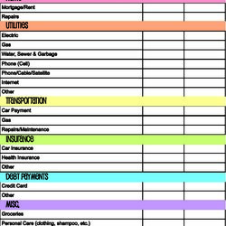 Marvelous Sample Household Budget Spreadsheet Monthly Excel Template Worksheet Financial Plan Simple Family