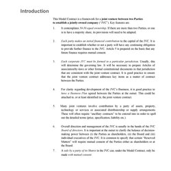 Simple Joint Venture Agreement Templates Doc Template Kb