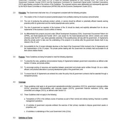 Simple Joint Venture Agreement Templates Doc Template Lab