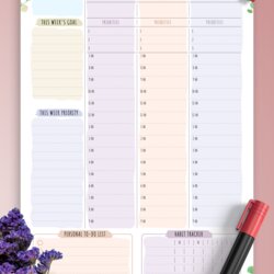 Swell Download Printable Weekly Planner Undated Floral Style Week Planners Template
