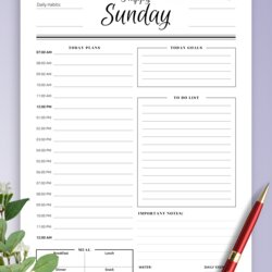 Sterling Download Printable Daily Planner Templates In Bundle Hourly Template