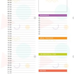 Wonderful Printable Daily Planner Templates Free In Word Excel Timetable Template