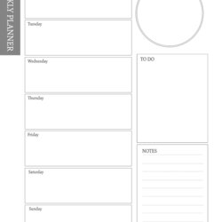 Preeminent Weekly Planner Template Free Printable Templates