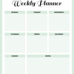 The Highest Quality Printable Planner Templates Weekly Template