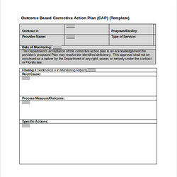 Perfect Free Sample Corrective Action Plan Templates In Ms Word Template Employee Form Business Documents