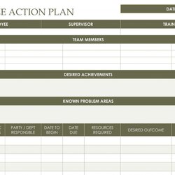 Peerless Action Plan Template For Employee