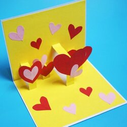 Matchless Ideas For Making Pop Up Cards Card Heart Valentines Make Craft Easy Crafts Kids Homemade Fun