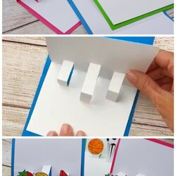 Swell Pop Up Cards Templates For Kids Card Template Own Simple Make Table Paper Build Kitchen Easy Classroom