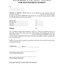 Free Eviction Notice Templates Printable Template Vacate Letter Texas Property Rental Foreclosure Forms