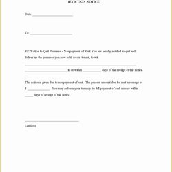 Wizard Free Printable Eviction Notice Template Of Templates Nonpayment Landlord Rent Tenant Notices Agreement