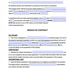 Very Good Free Eviction Notice Templates Notices To Quit Word