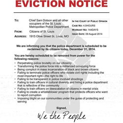Champion Free Printable Eviction Notice Form Generic Police St Sample Louis Legal Evict Letter Template