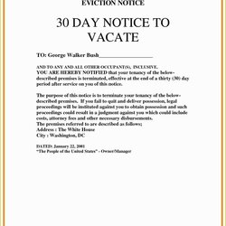 Perfect Free Eviction Notice Template California Of Day Letter Vacate Printable Form Family Member Tenant