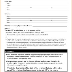 The Highest Quality Free Printable Eviction Notice Ohio Landlord Templates Template